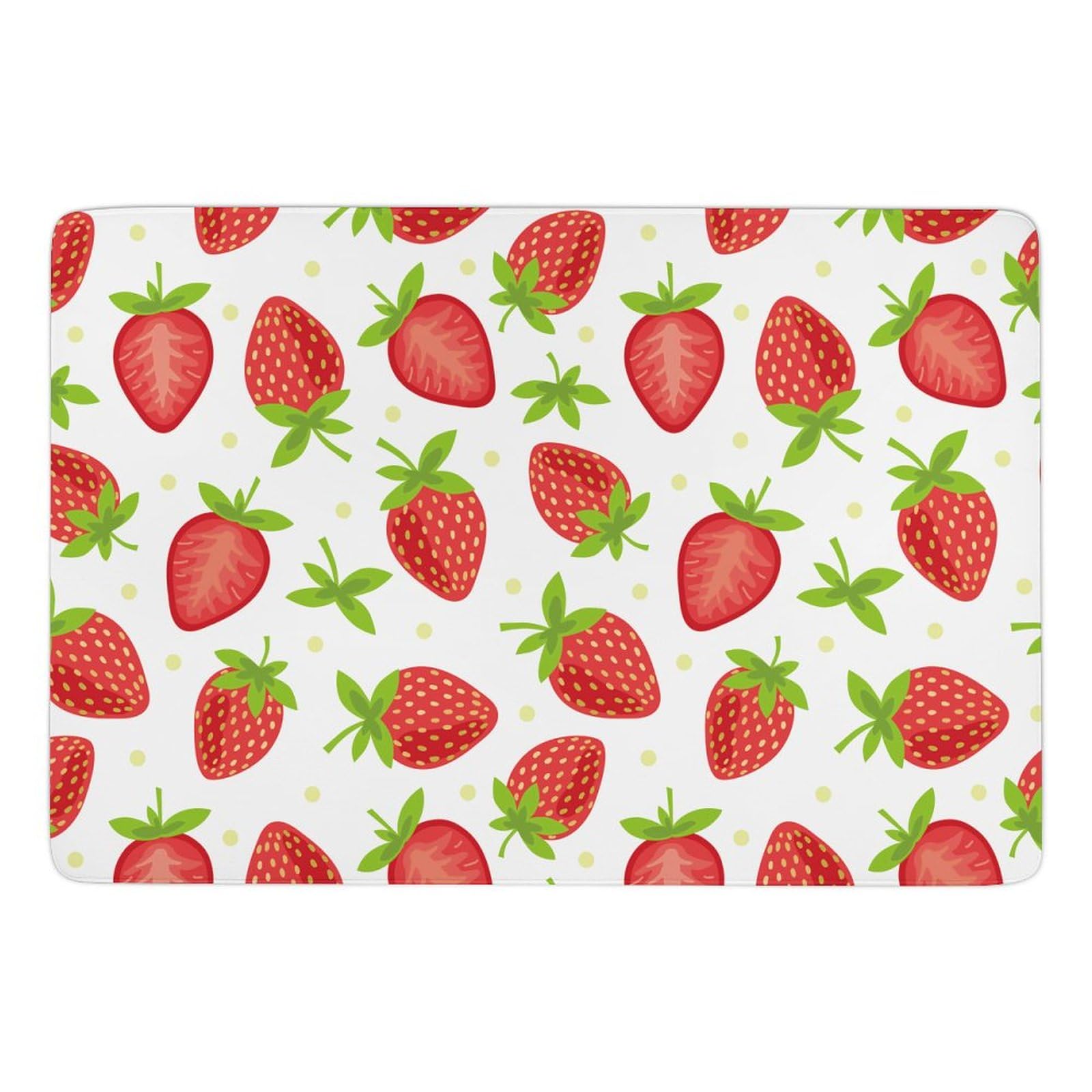 Amazon｜カーペット いちご柄 苺柄 イチゴ柄 ホットカーペット